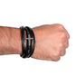 Gift to Husband from Wife Leather Cross Bracelet Gift