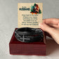 Gift to Husband from Wife Leather Cross Bracelet Gift