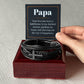 Gifts for Papa Cross Pendent Leather Bracelet, Gifts for Dad Gifts for Grandpa