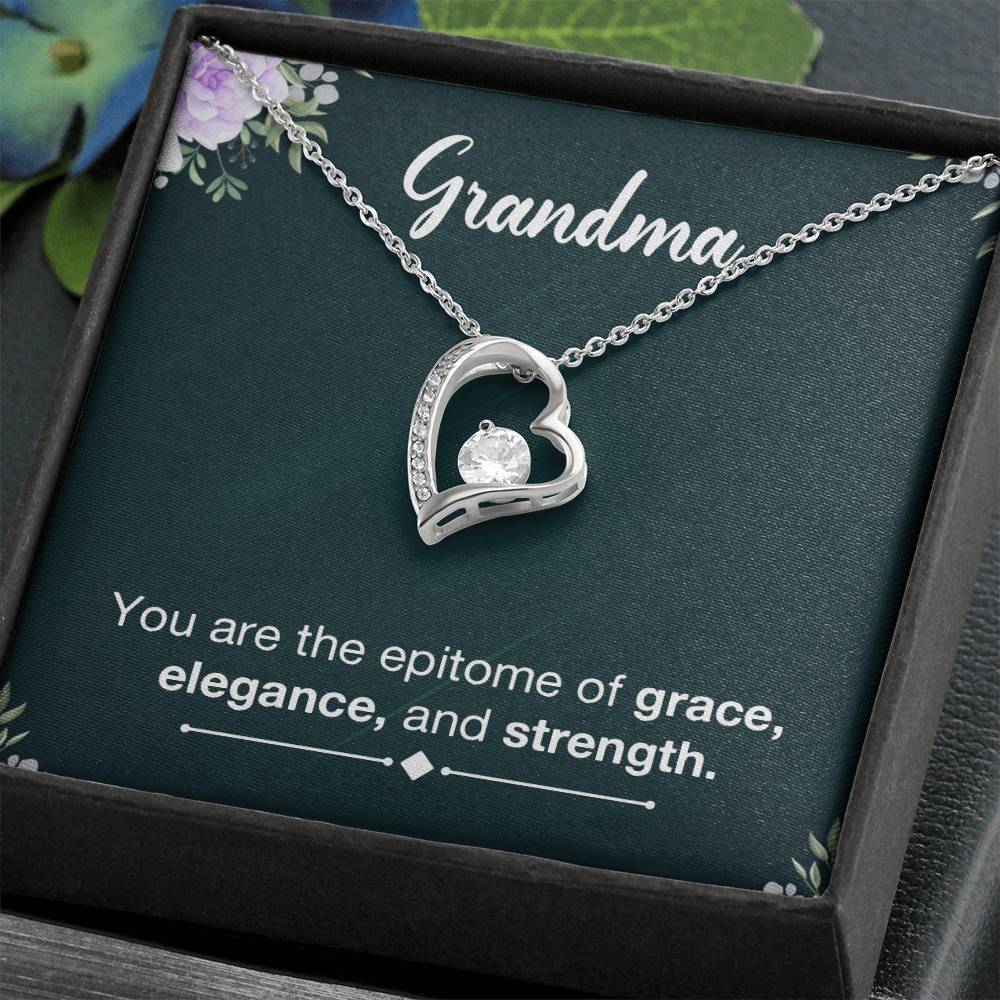 Gifts for Grandma Heart Necklace, Gifts from Grandkids