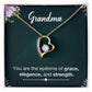 Gifts for Grandma Heart Necklace, Gifts from Grandkids