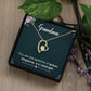 Gifts for Grandma Heart Necklace, Gifts from Grandkids