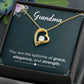 Gifts for Grandma Heart Necklace, Gifts from Grandkids