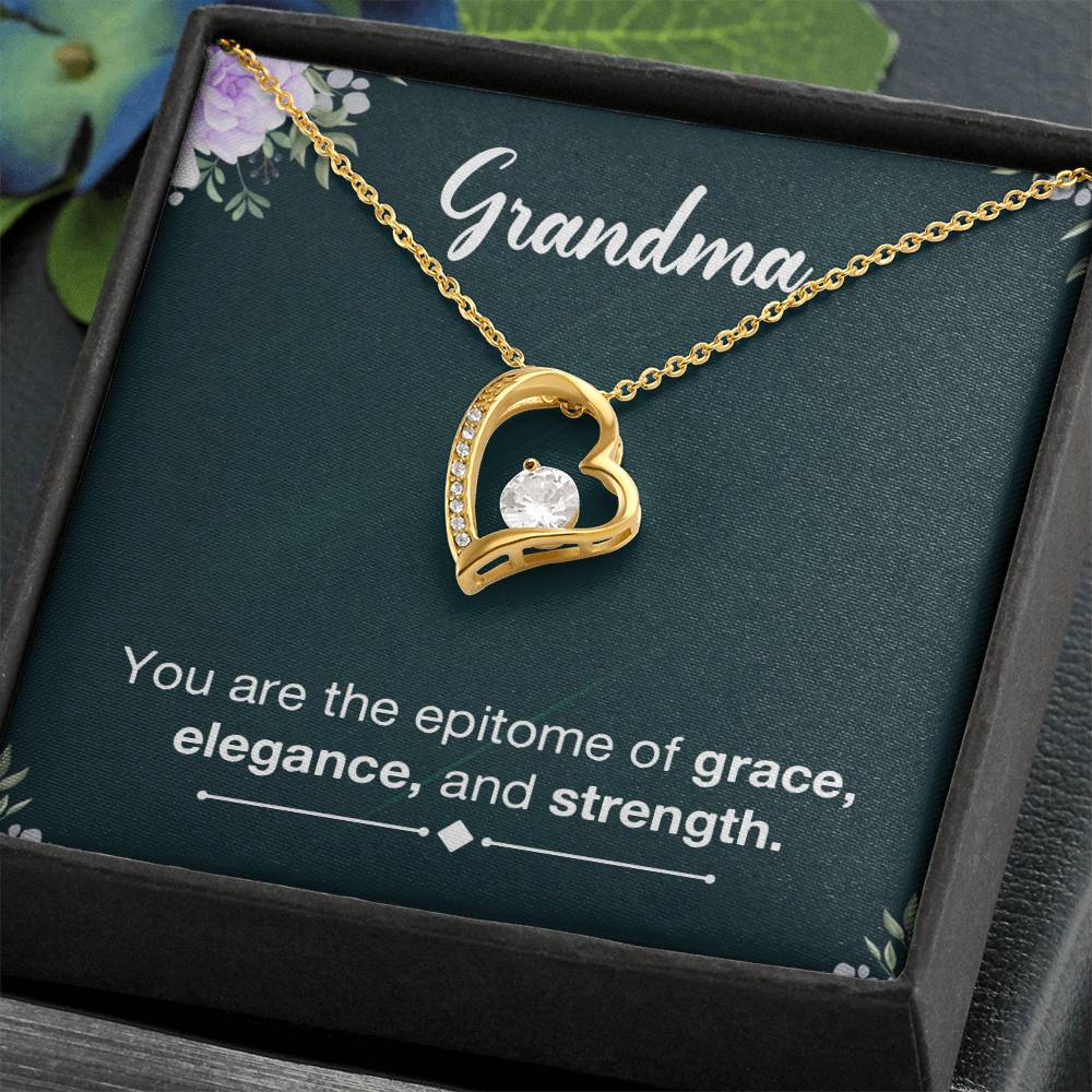 Gifts for Grandma Heart Necklace, Gifts from Grandkids