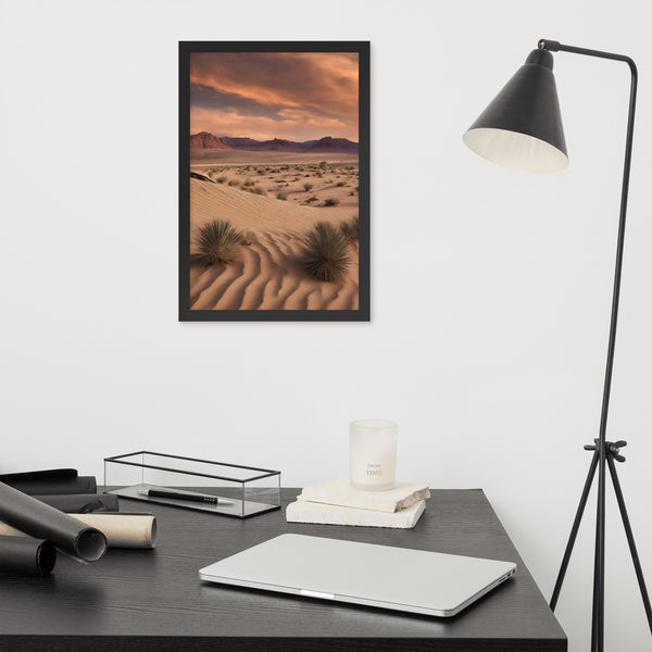 Framed Midwest Desert Poster, Desert Wall Art Decofr