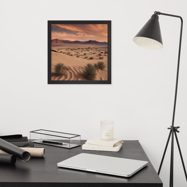 Framed Midwest Desert Poster, Desert Wall Art Decofr