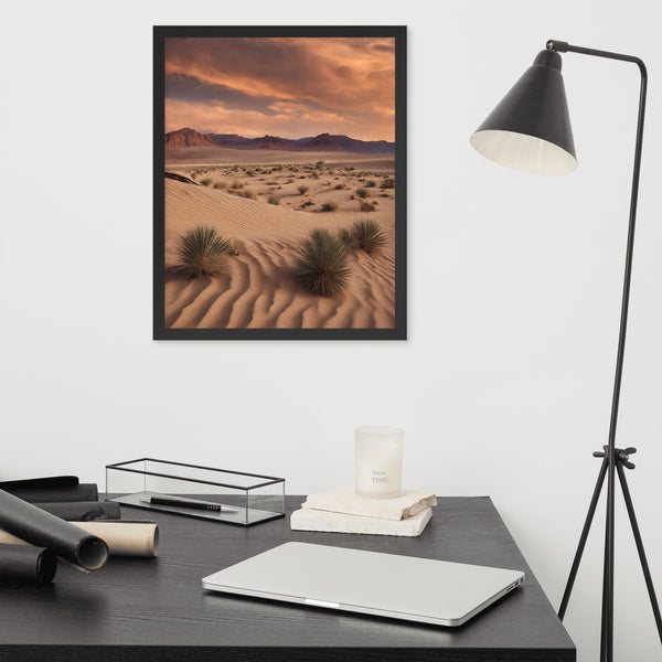 Framed Midwest Desert Poster, Desert Wall Art Decofr