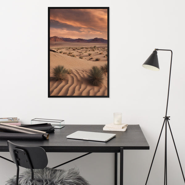 Framed Midwest Desert Poster, Desert Wall Art Decofr
