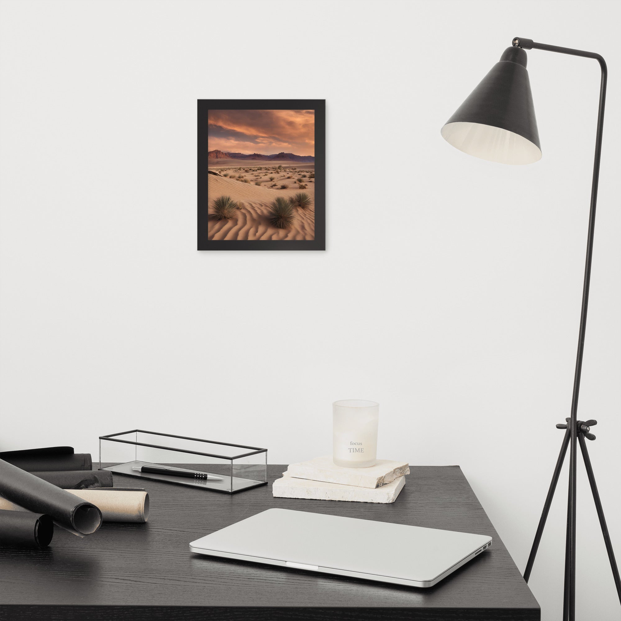 Framed Midwest Desert Poster, Desert Wall Art Decofr