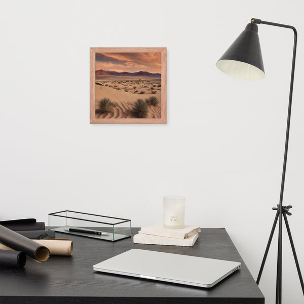 Framed Midwest Desert Poster, Desert Wall Art Decofr
