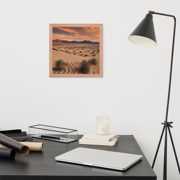 Framed Midwest Desert Poster, Desert Wall Art Decofr