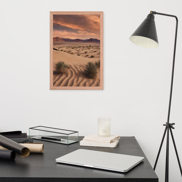 Framed Midwest Desert Poster, Desert Wall Art Decofr
