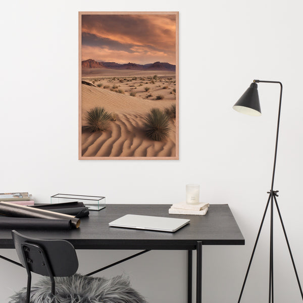 Framed Midwest Desert Poster, Desert Wall Art Decofr