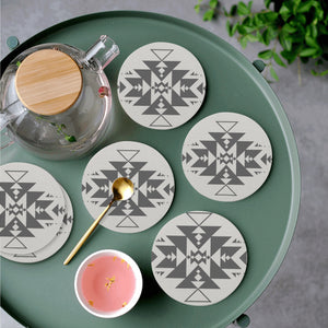6 Pieces Coaster Set Aztec Motif Set