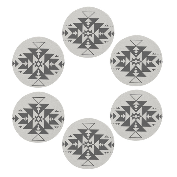 6 Pieces Coaster Set Aztec Motif Set