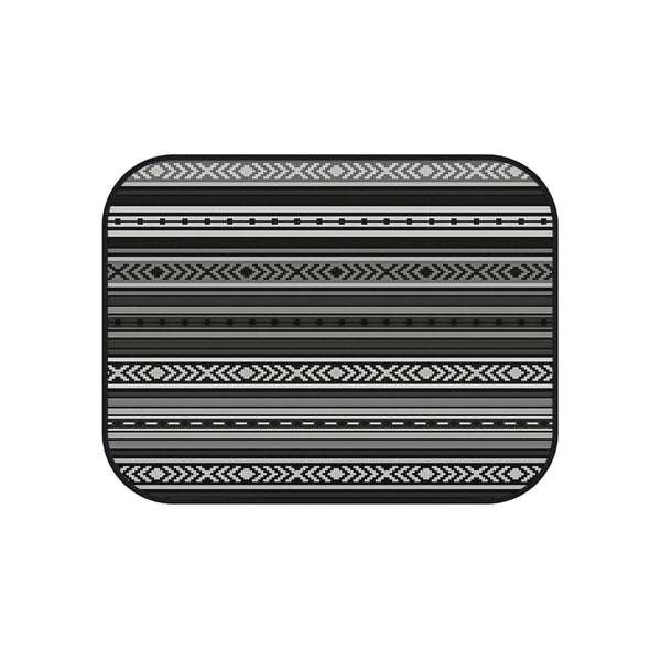 Car Mat Set of 4 Southwestern Gray Black Mats for Car for Front and Back Seat Rubber Car Floor Mats