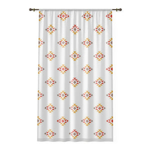 Window Curtain Sheer Southwestern Simple Print