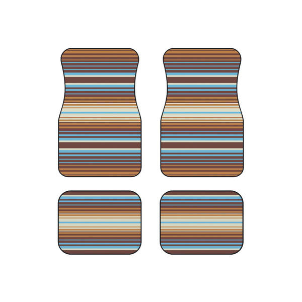 Striped Sedona Sand Mats for Car Floor Mats Set of 4 Mats for Car Boho Non Slip Car Mats