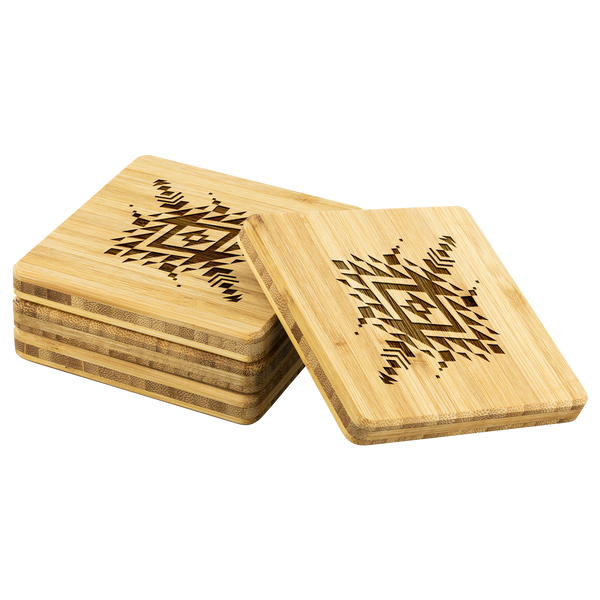 Coasters, 4 Pcs, Wooden Coasters, Southwestern Coasters, Gifts, Christmas Gift