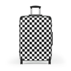 Suitcase Checkered Cabin Suitcase with Wheels Combination Lock Adjustable telescopic handle 360 Swivel Durable Hard Shell Case