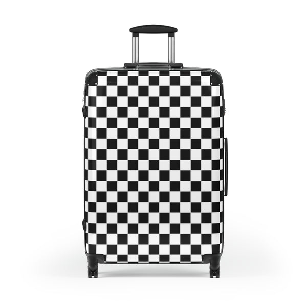 Suitcase Checkered Cabin Suitcase with Wheels Combination Lock Adjustable telescopic handle 360 Swivel Durable Hard Shell Case