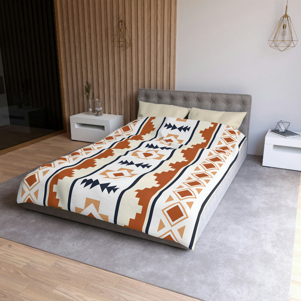 Duvet Cover Queen Twin or King, Microfiber Polyester Boho Southwestern