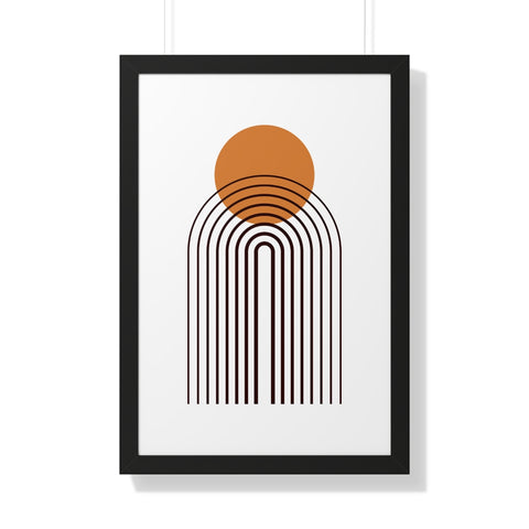 Wall Decor Modern Art Framed Vertical Poster Wall Art, Multiple Colored Frames & Sizes