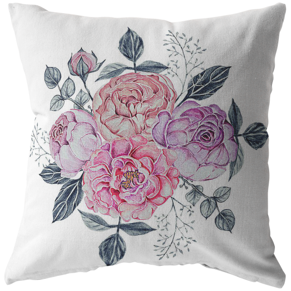 Floral Pastel Design Accent Pillow