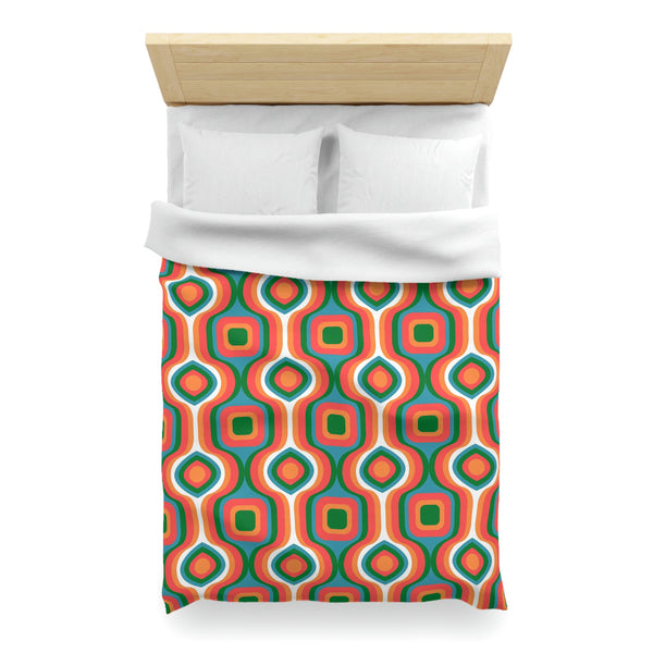 Groovy Duvet Cover Retro Bedding Bedroom Decor Microfiber Polyester 70s 80s