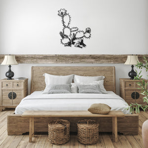 Blooming Cacti Metal Sign Wall Decor