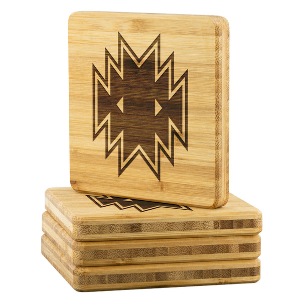 Coasters Set of 4, Aztec Motif Southwestern, Housewarming Gifts
