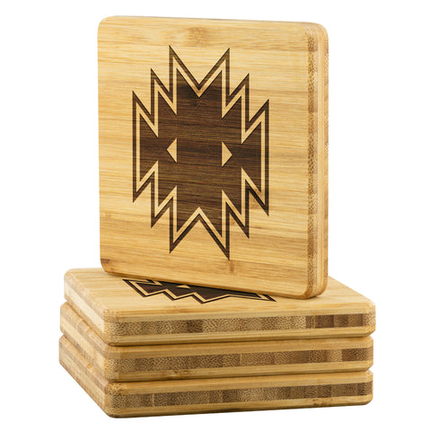 Coasters Set of 4, Aztec Motif Southwestern, Housewarming Gifts