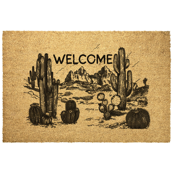 Door Mat Desert Scene Welcome Mat Outdoor Heavy Duty