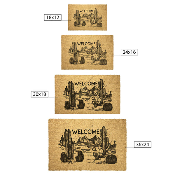 Door Mat Desert Scene Welcome Mat Outdoor Heavy Duty
