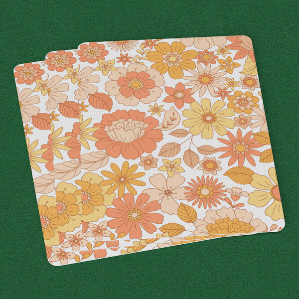 Floral Playing Cards, Gifts Card Players Clear Plastic Case Full Deck