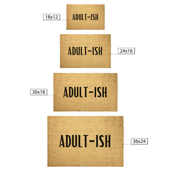 Funny Welcome Mat, Adult-ish Heavy Duty Coir Mat