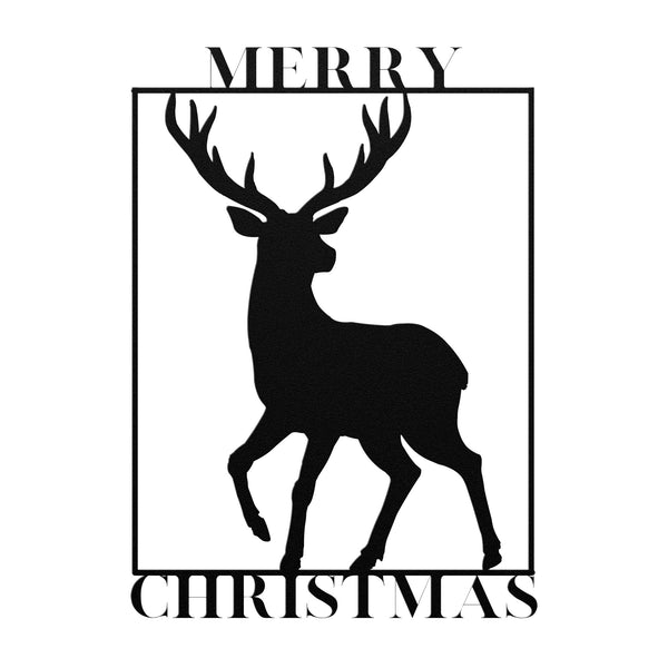 Holiday Decor Merry Christmas Metal Decor Wall Art Steel Seasonal Decor