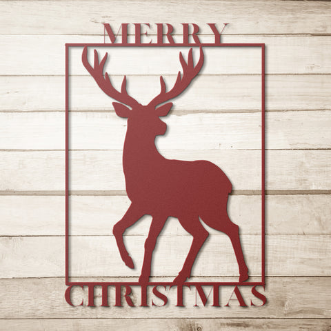 Holiday Decor Merry Christmas Metal Decor Wall Art Steel Seasonal Decor