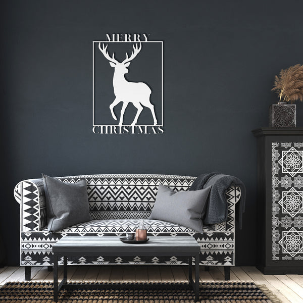 Holiday Decor Merry Christmas Metal Decor Wall Art Steel Seasonal Decor