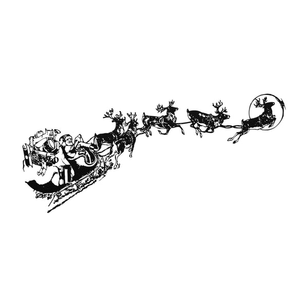 Holiday Metal Sign Santa Reindeer Christmas Decor