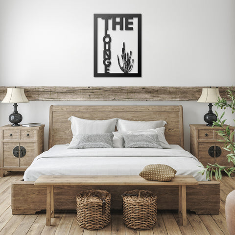 Lounge Sign Metal Wall Decor Artwork The Lounge Cactus Midwest Metal Decor