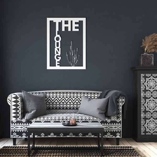 Lounge Sign Metal Wall Decor Artwork The Lounge Cactus Midwest Metal Decor
