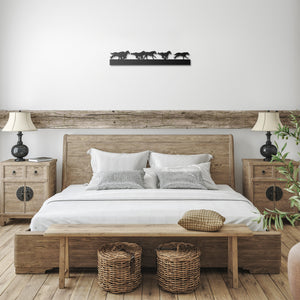 Metal Wall Art Galloping Horses Bedroom Decor Entryway Art