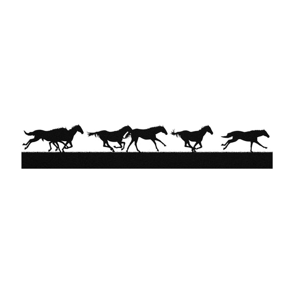 Metal Wall Art Galloping Horses Bedroom Decor Entryway Art