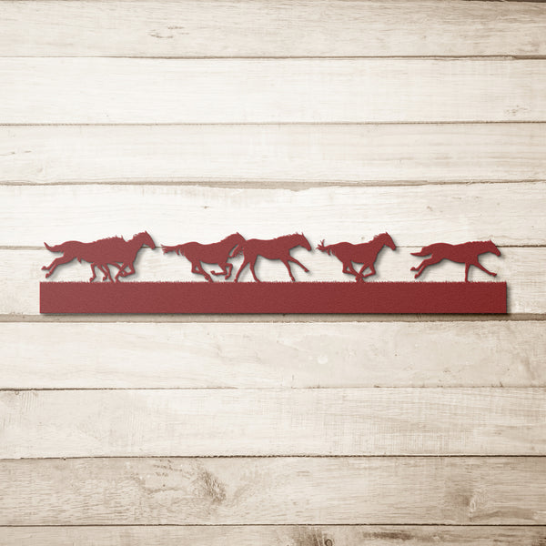 Metal Wall Art Galloping Horses Bedroom Decor Entryway Art