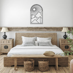 Metal Wall Art Sunburst Valley Decor for Wall