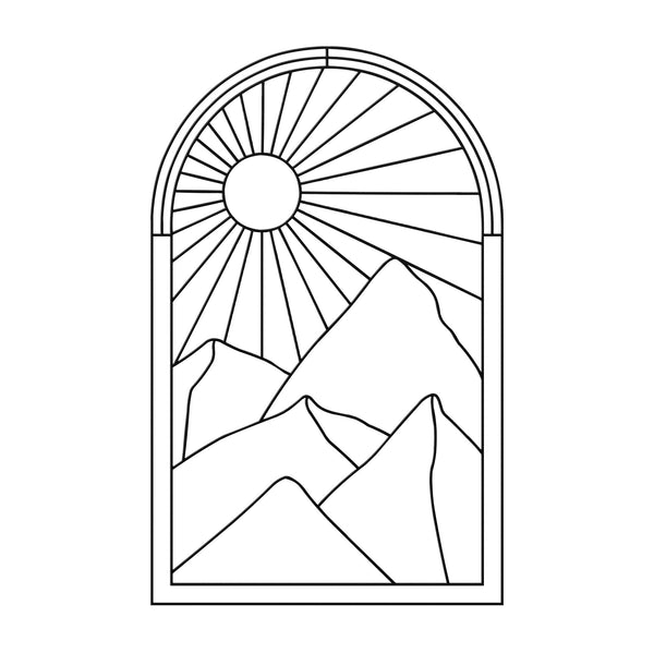 Metal Wall Art Sunburst Valley Decor for Wall