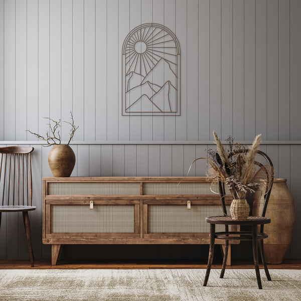 Metal Wall Art Sunburst Valley Decor for Wall