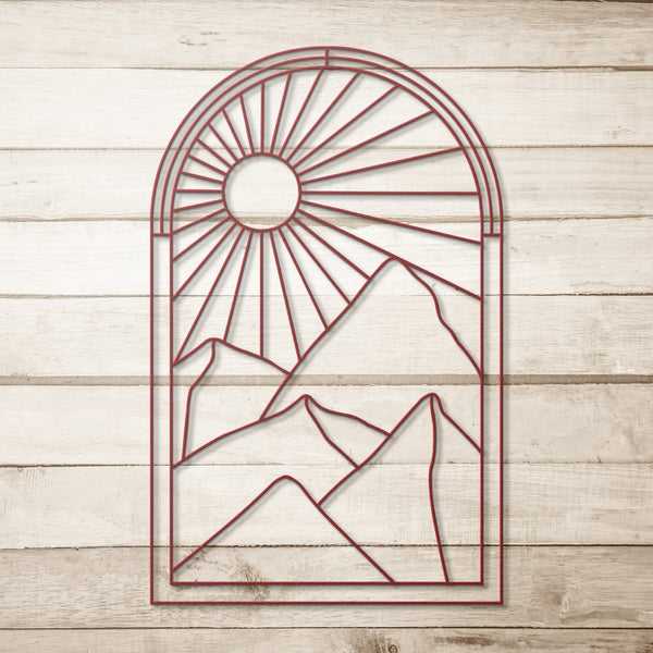 Metal Wall Art Sunburst Valley Decor for Wall
