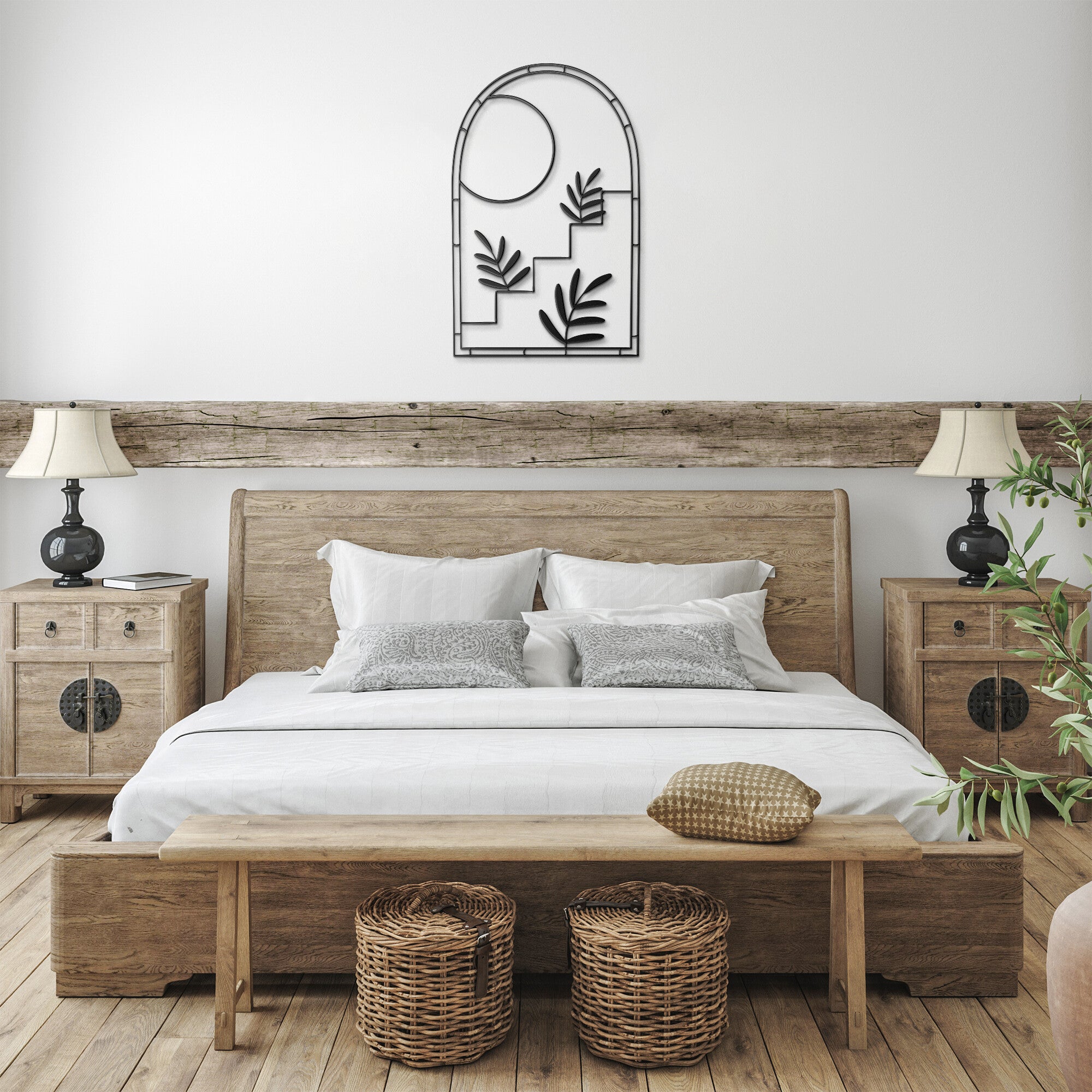 Modern Simplistic Metal Artwork Wall Decor Boho Decor Metal Wall Art Eclectic Decor, Indoor Outdoor Multiple Sizes & Colors